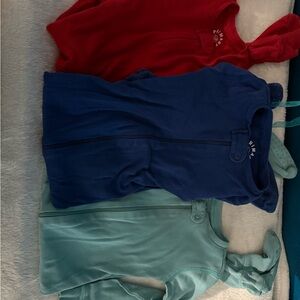 Primary Kids Pajamas in Red, Blue, and Teal